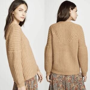 Ulla Johnson Kitty Sweater Baby Alpaca Tan Size Small